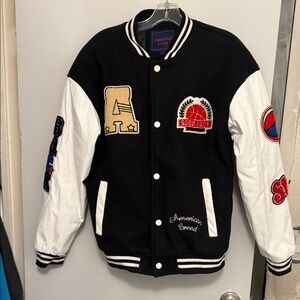 American Breed Black and White Varsity Jacket